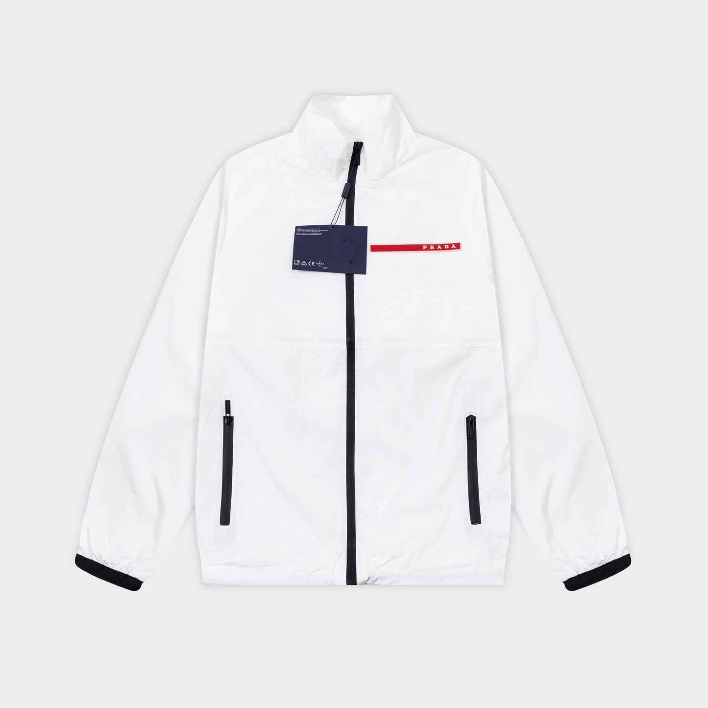 251008 New high-quality color-blocking stand-up collar windbreaker jacket