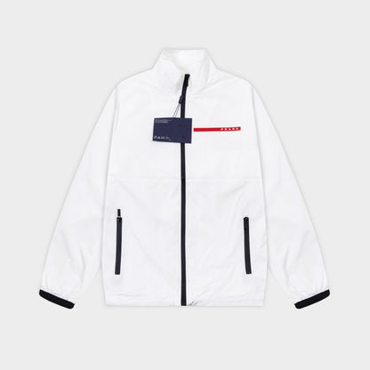 251008 New high-quality color-blocking stand-up collar windbreaker jacket