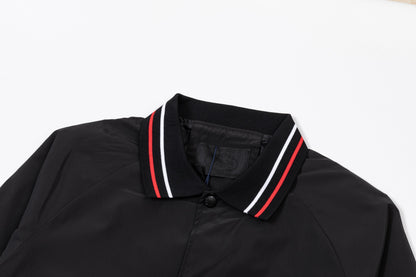 251008 New high-quality lapel triangular label windbreaker jacket