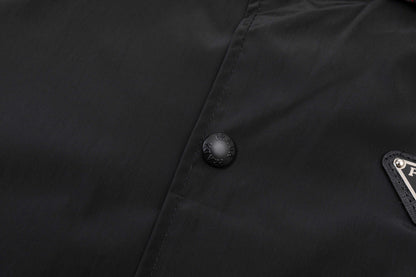251008 New high-quality lapel triangular label windbreaker jacket
