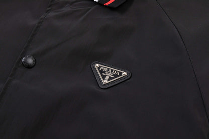251008 New high-quality lapel triangular label windbreaker jacket