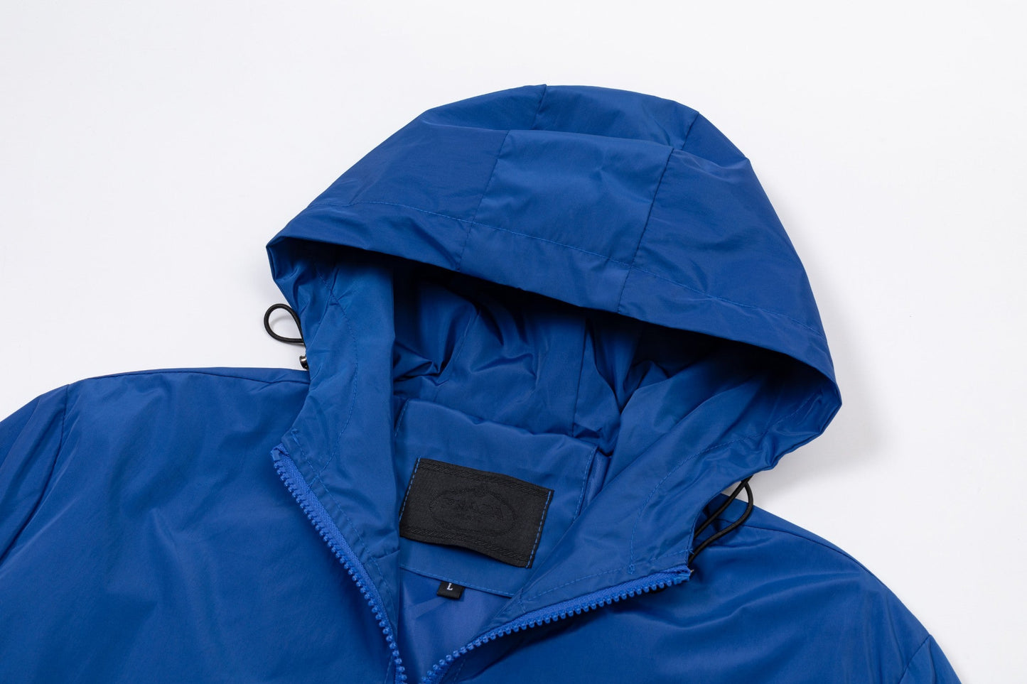 251008 New high-quality triangular leather hooded windbreaker jacket