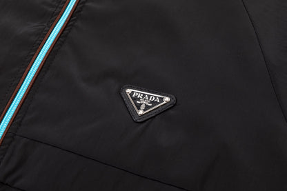 251008 new high-quality hooded trench jacket with a patchwork zipper design