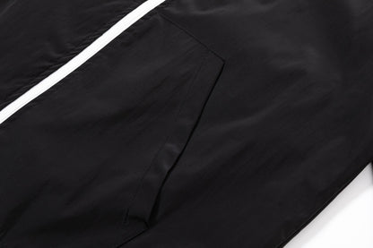 251008 new high-quality hooded trench jacket with a patchwork cap design