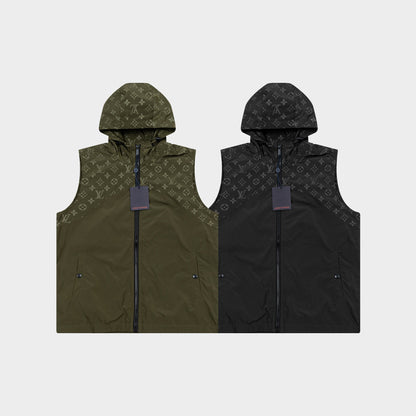 251014 New high-quality custom fabric heavy-duty hooded jacket vest