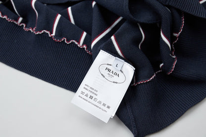 251014 New high-quality embroidered knitted cardigan and lapel sweater