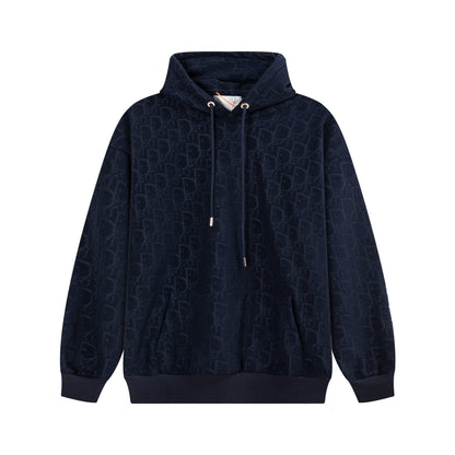 251014 New high-quality fleece pile jacquard hoodie