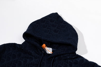 251014 New high-quality fleece pile jacquard hoodie