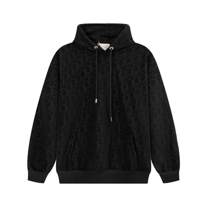 251014 New high-quality fleece pile jacquard hoodie