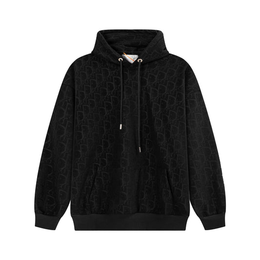 251014 New high-quality fleece pile jacquard hoodie