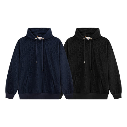 251014 New high-quality fleece pile jacquard hoodie