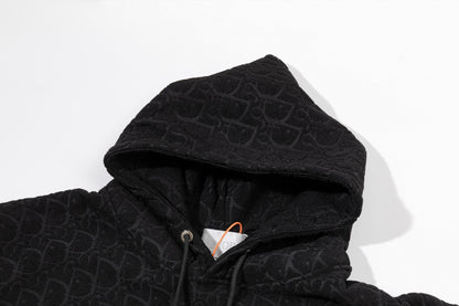 251014 New high-quality fleece pile jacquard hoodie