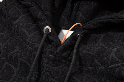 251014 New high-quality fleece pile jacquard hoodie