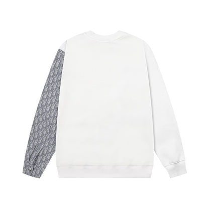 251014 A new high-quality fabric patchwork pocket round-neck sweatshirt