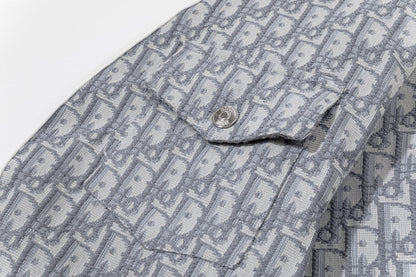 251014 A new high-quality fabric patchwork pocket round-neck sweatshirt