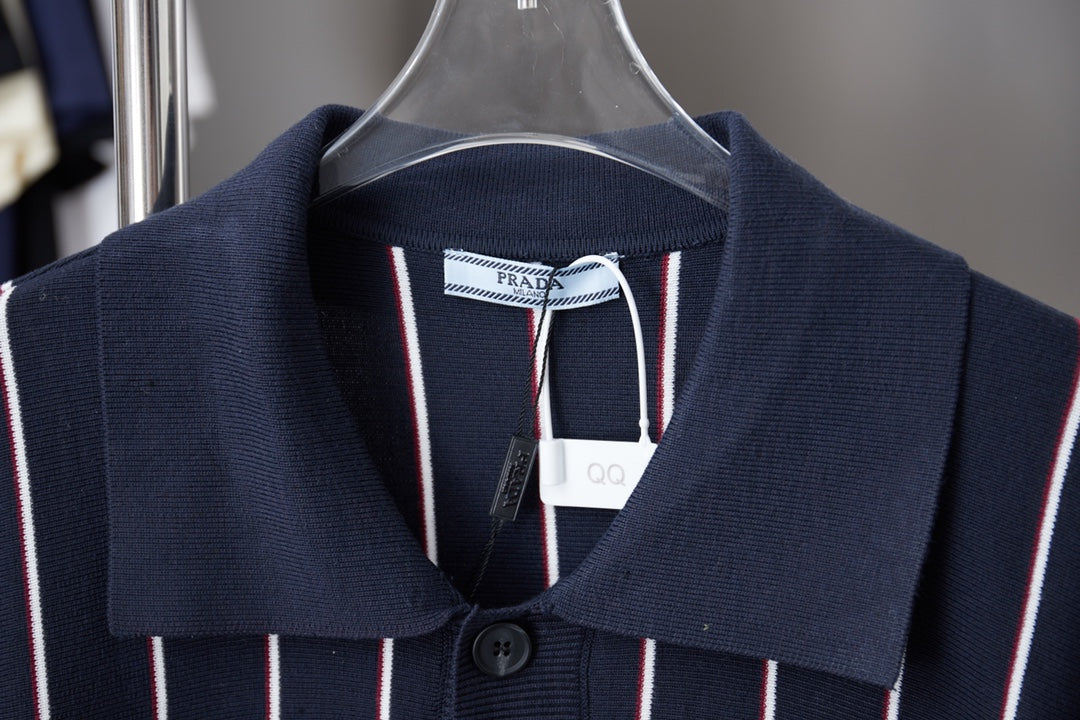 251014 New high-quality embroidered knitted cardigan and lapel sweater