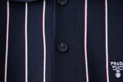 251014 New high-quality embroidered knitted cardigan and lapel sweater