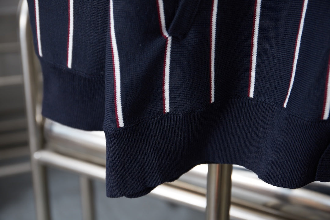 251014 New high-quality embroidered knitted cardigan and lapel sweater