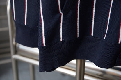 251014 New high-quality embroidered knitted cardigan and lapel sweater