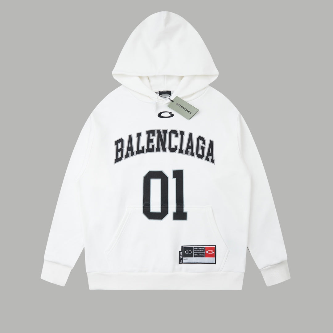 251014 New high-quality basketball series embroidered hooded sweatshirt