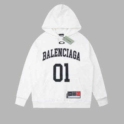 251014 New high-quality basketball series embroidered hooded sweatshirt