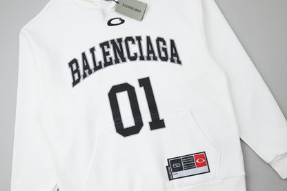 251014 New high-quality basketball series embroidered hooded sweatshirt