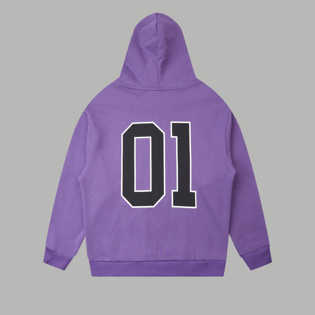 251014 New high-quality basketball series embroidered hooded sweatshirt