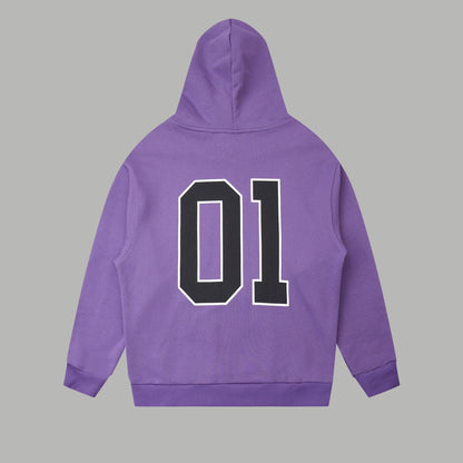 251014 New high-quality basketball series embroidered hooded sweatshirt