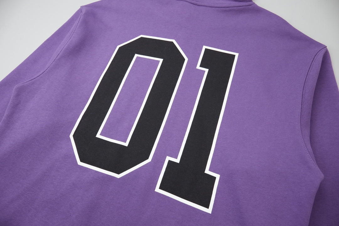 251014 New high-quality basketball series embroidered hooded sweatshirt