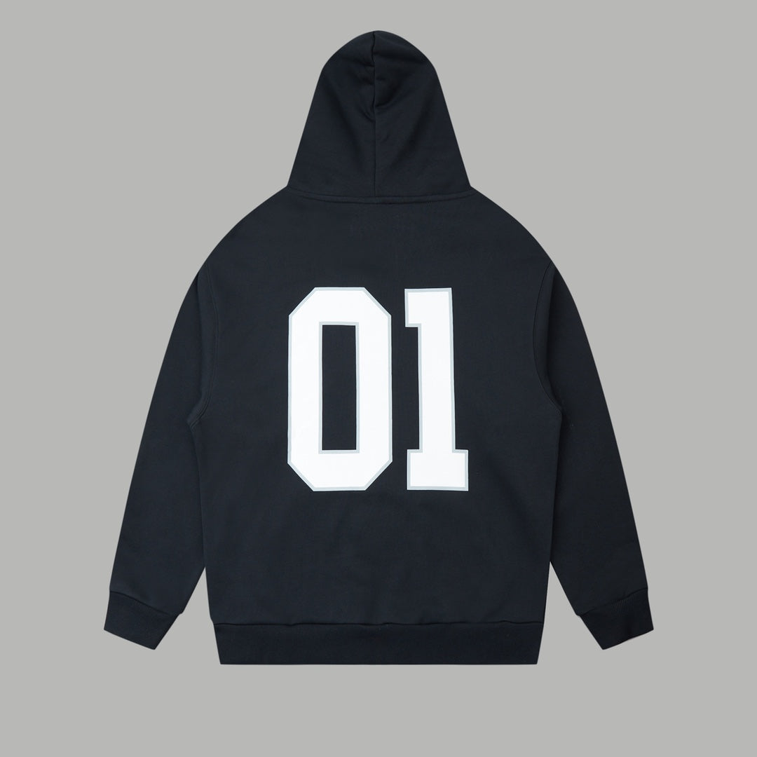 251014 New high-quality basketball series embroidered hooded sweatshirt