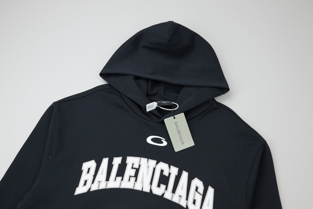 251014 New high-quality basketball series embroidered hooded sweatshirt