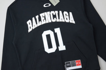 251014 New high-quality basketball series embroidered hooded sweatshirt