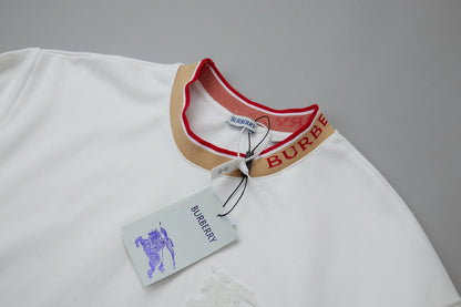 251014 A new high-quality, color-blocking, threaded, embroidered round-neck sweatshirt