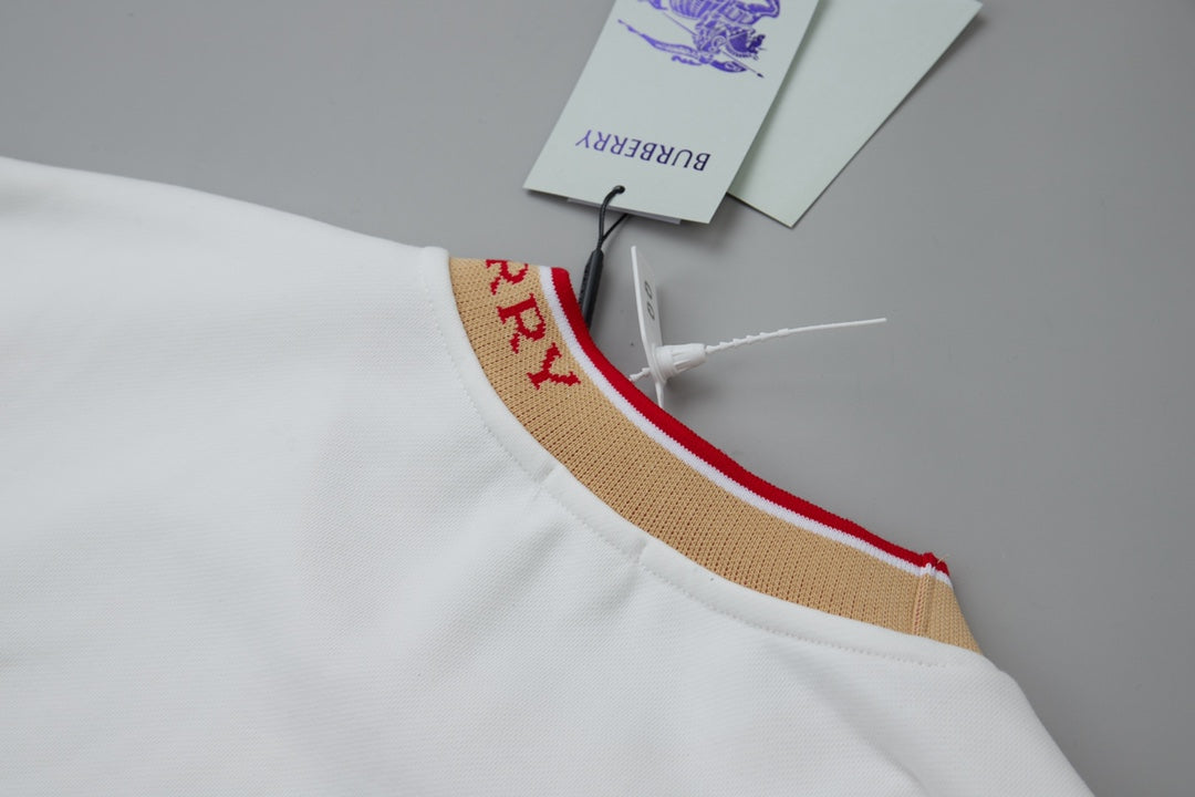 251014 A new high-quality, color-blocking, threaded, embroidered round-neck sweatshirt