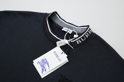 251014 A new high-quality, color-blocking, threaded, embroidered round-neck sweatshirt