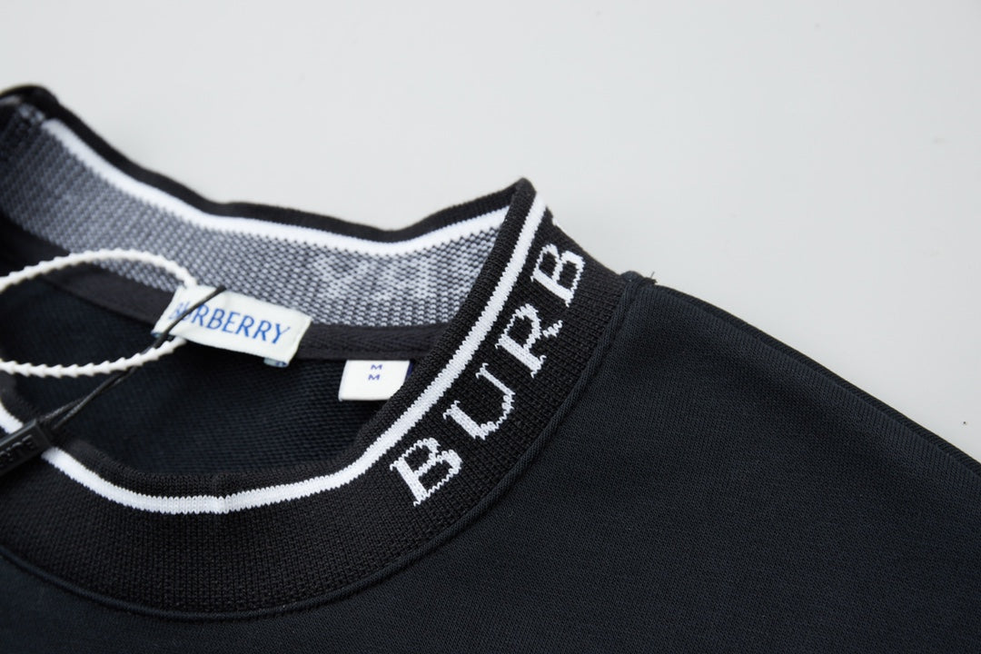 251014 A new high-quality, color-blocking, threaded, embroidered round-neck sweatshirt