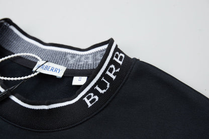 251014 A new high-quality, color-blocking, threaded, embroidered round-neck sweatshirt