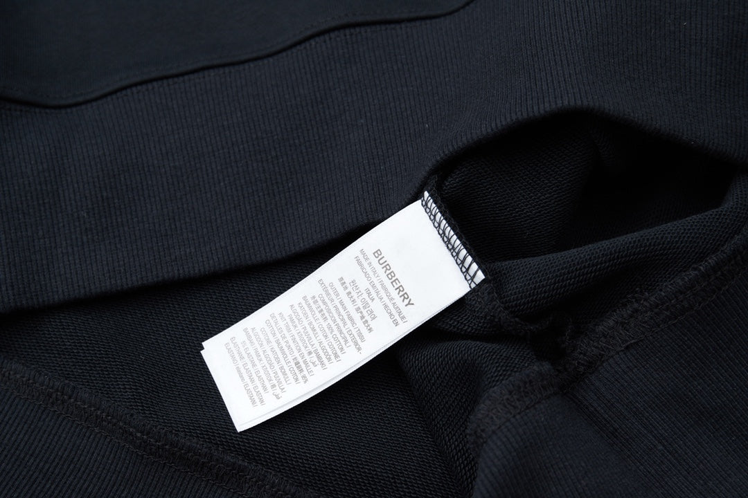 251014 A new high-quality, color-blocking, threaded, embroidered round-neck sweatshirt