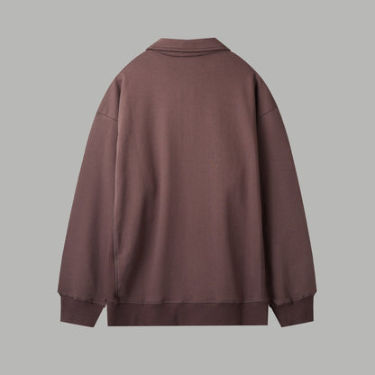 251014 A new high-quality chest triangular patchwork pullover with a lapel