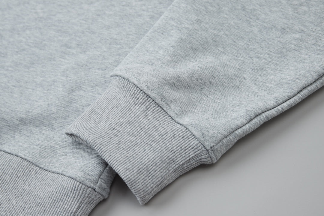 251014 New high-quality V-neck fake two-piece round-neck sweatshirt