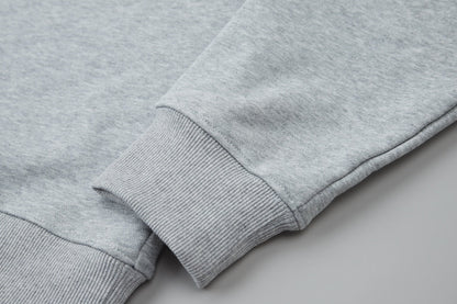 251014 New high-quality V-neck fake two-piece round-neck sweatshirt