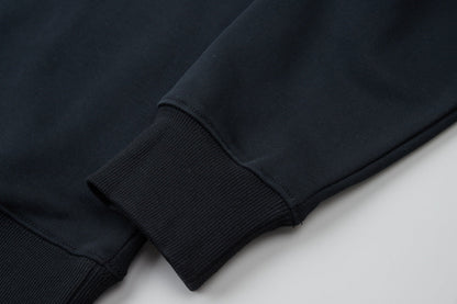 251014 New high-quality V-neck fake two-piece round-neck sweatshirt