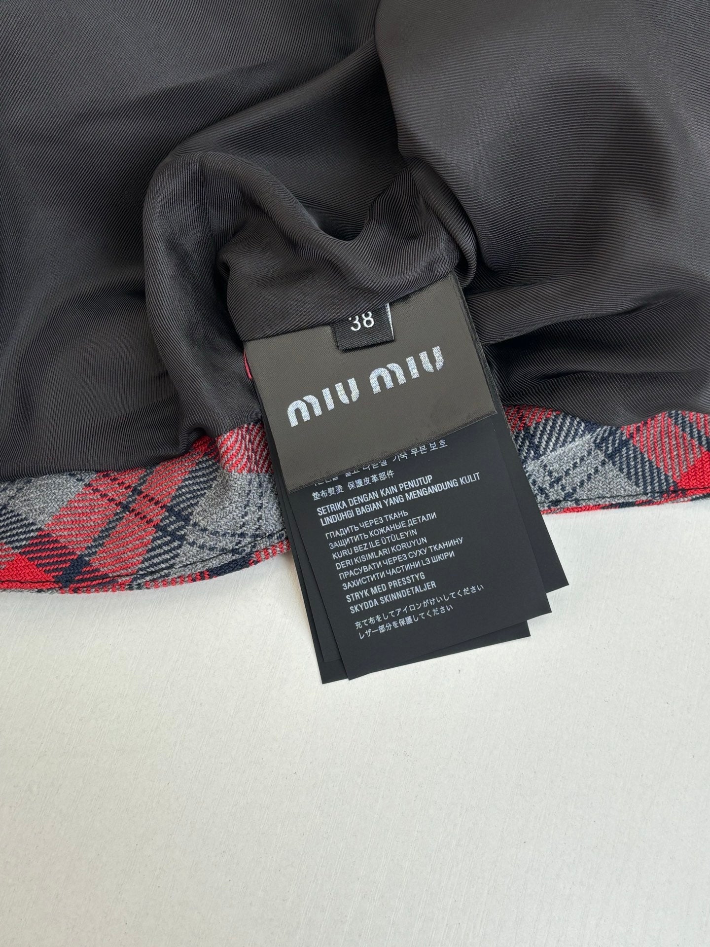 251021 new high-quality wine-red checkered button-down jacket and cotton-padded jacket