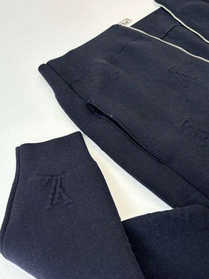251021 New high-quality embossed lapel zipper knitted coat