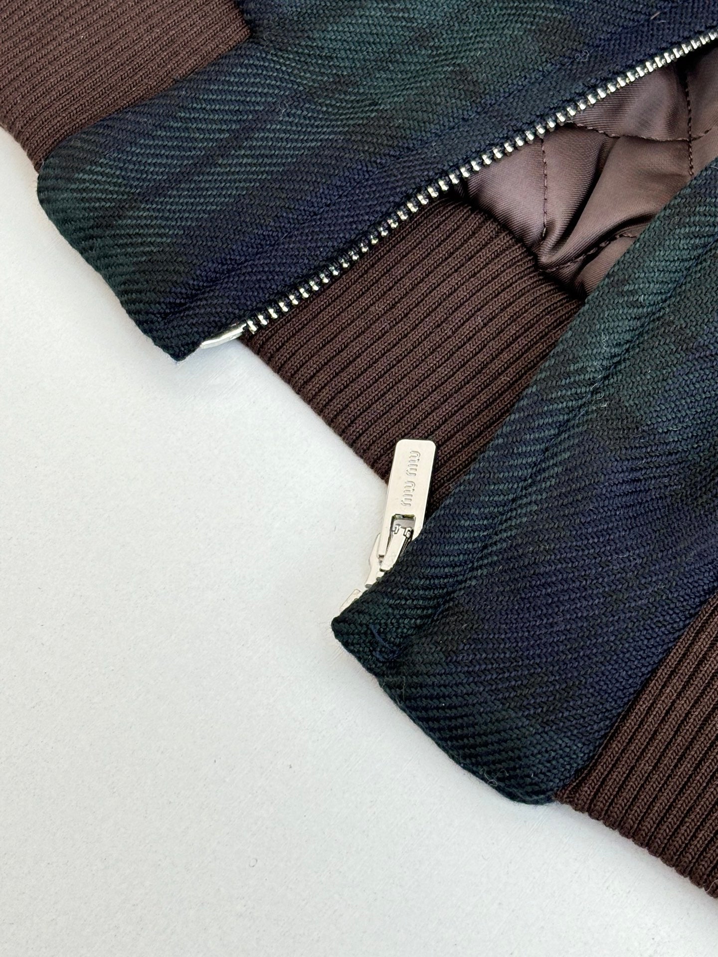 251021 New high-quality color-blocking corduroy lapel checkered cotton jacket