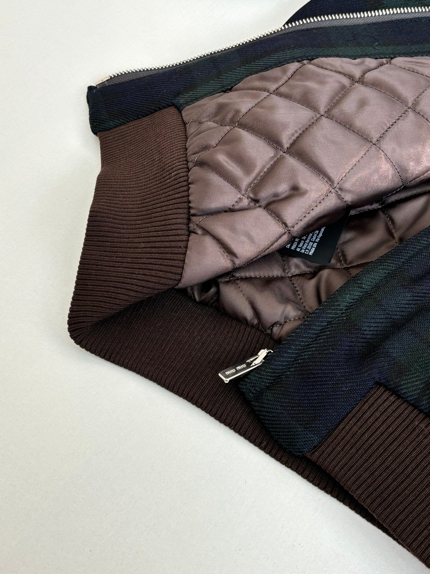 251021 New high-quality color-blocking corduroy lapel checkered cotton jacket