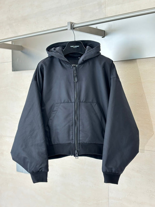 251021 New high-quality embroidered hooded zipper cotton-padded jacket