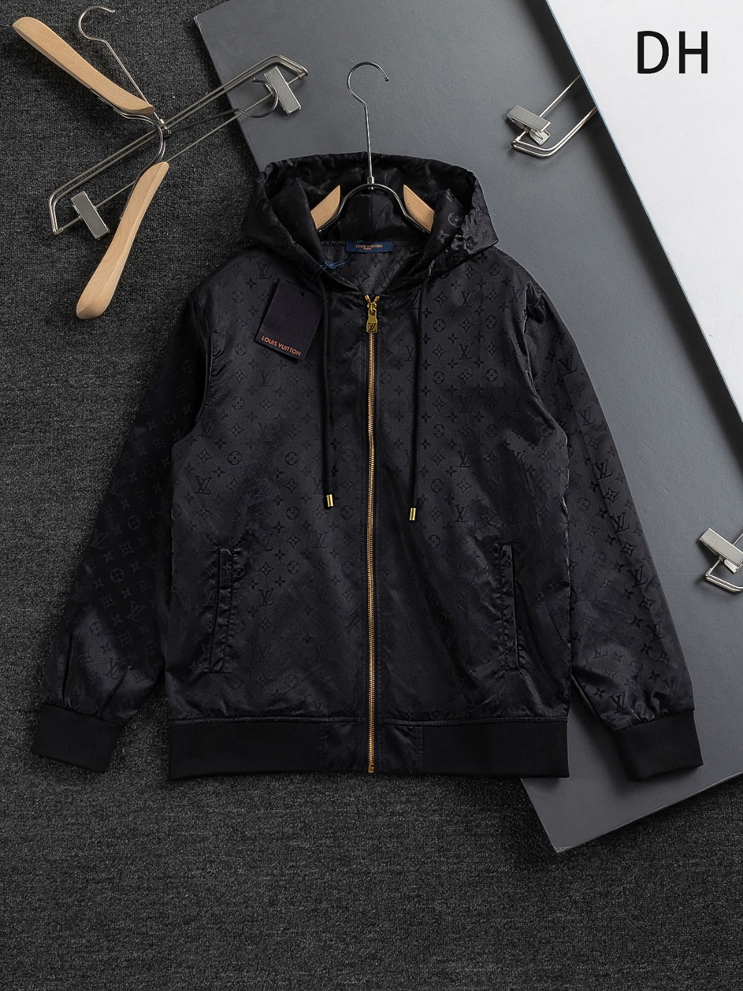251021 new high-quality jacquard full-print hooded jacket