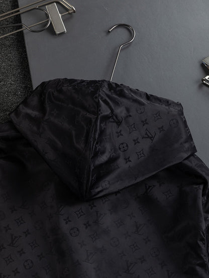 251021 new high-quality jacquard full-print hooded jacket