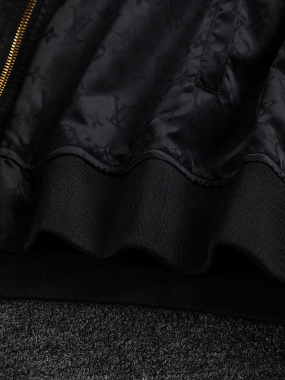 251021 new high-quality jacquard full-print hooded jacket